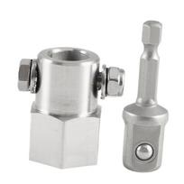 Jack Crank Handle Cordless Drill Adapter Stainless Steel Hand Crank Trailer Jack Adapter with 12in