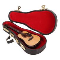 Miniature Wooden Guitar Model High Simulation Electric Guitar Mini Musical Instrument with Stand