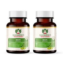 Maharishi Ayurveda Ekologiškos Neem tabletės 500 MG| Natūralus kraujo valiklis | Gerina odos sveikatą | 60 tabl. (Pakuotėje 2 vnt)