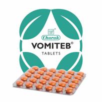 Charak Pharma Vomiteb tabletės nuo pykinimo ir vėmimo - 30 tablečių (Pakuotėje 3 vnt)