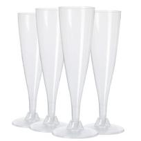 Daugkartinio naudojimo plastikinės šampano taurės, 130 ml, 4 vnt.