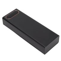 22,5W Greito įkrovimo Power Bank dėklo rinkinys Nuimamas LCD 20x18650 Baterijų dėklas Power Bank korpusasJuodas juoda