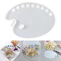 Artist Paint Silicone Resin Tray for Epoxy Casting Tool white