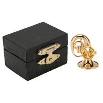 Golden Miniature French Horn Exquisite Beautiful Rust Protection Miniature Musical Brooch for Music