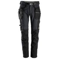 Darbo SNICKERS WORKWEAR FlexiWork 6972 kelnės 3.0, su nuimamomis kabančiomis kišenėmis, tamsiai pilkos