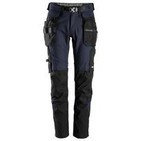 Darbo SNICKERS WORKWEAR FlexiWork 6972 kelnės 3.0, su nuimamomis kabančiomis kišenėmis, tamsiai mėlynos