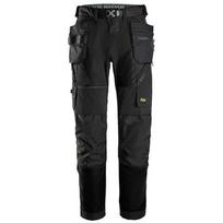 Darbinės SNICKERS WORKWEAR FlexiWork 6902 kelnės su kabančiomis kišenėmis, juodos