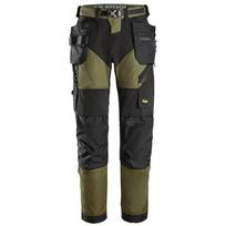 Darbinės SNICKERS WORKWEAR FlexiWork 6902 kelnės su kabančiomis kišenėmis, khaki