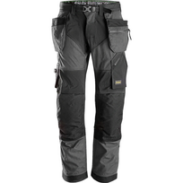Darbinės SNICKERS WORKWEAR FlexiWork 6902 kelnės su kabančiomis kišenėmis, tamsiai pilkos