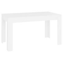 Valgomojo stalas, 140x74,5x76 cm, baltas