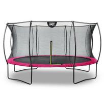 Lauko batutas Exit Silhouette ø427cm rožinis su apsauginiu tinklu