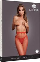 Seksualios pėdkelnės Le Desir By Shots Shimmering Cut-Out Tights, raudonos