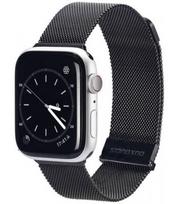 Juoda apyrankė Apple Watch SE / 8 / 7 / 6 / 5 / 4 / 3 / 2 / 1 (38 / 40 / 41 / 42 mm) laikrodžiams "Dux Ducis Milanese"