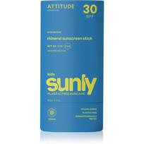Attitude Sunly Kids Sunscreen Stick mineralinis apsaugos nuo saulės kremas pieštukinė priemonė vaikams SPF 30 60 g