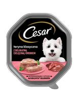 CESAR dėžutė 150 g drėgna pilnavertė maistas su jautiena ir paukštiena suaugusiems šunims