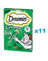 DREAMIES Creamy papildomas ėdalas su gardžia katžole katėms 44x10 g