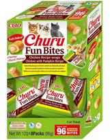 INABA Cat Fun Bites Chicken with Pumpkin 8x12g vištienos ir moliūgų apkepai jūsų katei