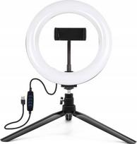 Puluz tripodas su žiedine LED lempa 20 cm