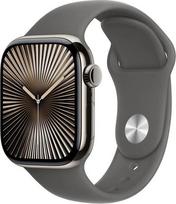 Apple Watch Series 10 LTE 46mm Natural Titangehäuse mit Stone Grey Sportarmband - S/M | MWY93QF/A | 0195949564093