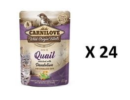 Carnilove konservai katėms su putpelių mėsa ir kiaulpienėmis 24X 85g