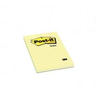 Lipnūs lapeliai 3M CANARY POST-IT linijomis 102x152mm