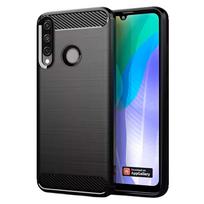 Carbon dėklas skirtas Huawei P30 Lite juodos spalvos