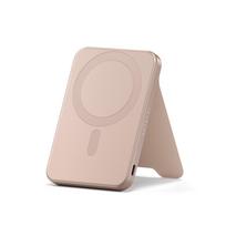 Satechi OntheGo Qi2 5K Magnetic Power Bank with Stand – Desert Pink