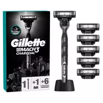 Skustuvas GILLETTE MACH3 Charcoal +6 galvutės