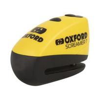 Stabdžių disko užraktas su signalizacija Screamer7 OXFORD spalva geltona/juoda 78mm x 56mm pirštas 7mm