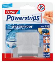 Tesa nerūdijančio plieno dvigubas kabliukas PowerStrips Waterproof Zoom1vnt.