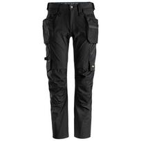 Tamprios SNICKERS WORKWEAR LiteWork 6208 darbo kelnės su nuimamomis kabančiomis kišenėmis, juodos
