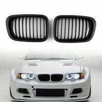 Priekinės matinės juodos spalvos grotelės BMW E46 3 serijos sedanui 4 durų 1998-2001