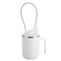 Gydomasis puodelis su šiaudeliu 450 ml 304 nerūdijančio plieno silikoninis reabilitacinis maitinimo puodelis L(for 6.5-9kg)