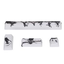 4Pcs Custom Keycaps Comfortable Feel Color Lasting Cartoon Pattern DIY PTB Keycaps for Mechanical