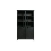 Juodos spalvos iš metalo vitrina 99x170x44 cm Exhibit – WOOOD