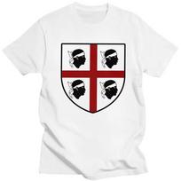 Individualūs Sardinijos vėliavos Keturių Maurų marškinėliai vyrams, trumparankoviai, Italijos Sardegna herbo marškinėliai, grynos medvilnės, prigludę marškinėliai XXXXL