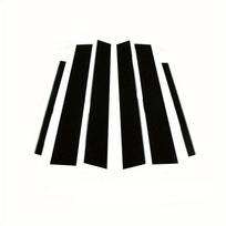 6 vnt. BMW 5 serijos E60 4 durų sedanui 2003-2008 2009 2010 blizgios juodos spalvos langų apdailos statramsčiai durų šoninė dekoratyvinė danga juoda