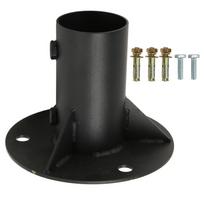 Grandininio tinklo tvoros stulpelio grindų flanšas, pagrindo flanšas, sunkus tvirtas tvoros stulpas, betono tvirtinimas laikymui 65mm / 2.6in