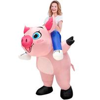 Rožinio Paršelio Pripučiamas Kostiumas, Suaugusiems 150-190cm rožinė