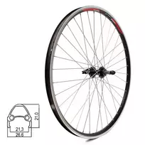 Galinis ratas SUNSTART 27,5" // V-brake, 36H, užsukamam žvaigždžių blokui, QR, aliuminis