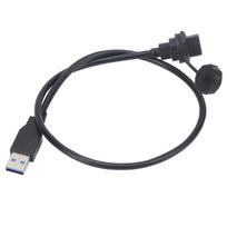 Vandeniui atspari USB jungtis TypeC moteriška sriegiu užrakinama montuojama ant panelio maitinimo lizdas E10TPCTFFU3AM(0,5 mln )