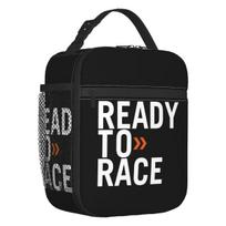 Ready To Race Insulated Lunch Tote Bag Enduro Cross Motocross Bitumen Bike Life Resuable Cooler Thermal Bento Box School Travel 26x21x11CM juoda