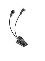 Rašomojo stalo lempa - K&M - 12244 - 2 rankos - 4 lempos - LED - Juoda