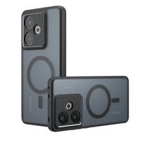 Realme GT 7 Magsafe Magnetinis Akrilinis Matinis Dėklas OPPO Realme GT 7 Pro Neo 7 Atsparus Smūgiams Skaidrus Dangtelis Kietas Bamperis For realme NEO 7 juoda