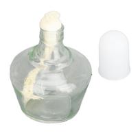 Alkoholio degiklis 150ML Stiklinis alkoholio degiklis Laboratorinis šildymo butelis su 5 atsarginiais dagteliais 1