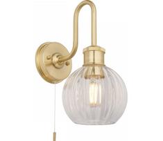 Endon 95507 - Sieninis vonios šviestuvas KENDALL 1xE27/10W/230V IP44 žalvaris