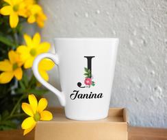 Latte puodelis su J raide „Janina“ 300ml