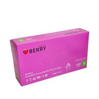 Vienkartinės nitrilinės pirštinės Berry Rosy S, rožinės