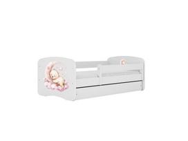 Vaikiška lova be stalčiaus su čiužiniu Kocot Kids BabyDreams White dream 180x80 cm, balta