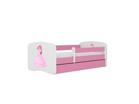 Vaikiška lova be stalčiaus su čiužiniu Kocot Kids BabyDreams Pink princess 180x80 cm, rožinė